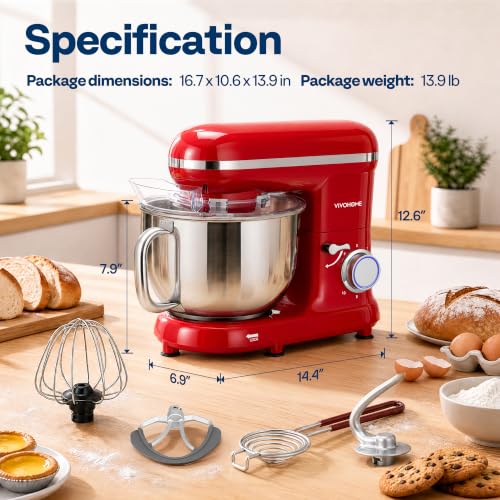 Stand Mixer 650W 6 Speed 6 Quart Tilt