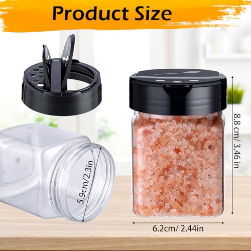 30 Pack Plastic Spice Jars with Shaker Lids Clear Seasoning Containers Spice Bottles for Kitchen Storing Herbs Seasoning Powders