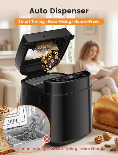 2026 Upgraded 2.5LB Bread Maker with Built (Iron Black)