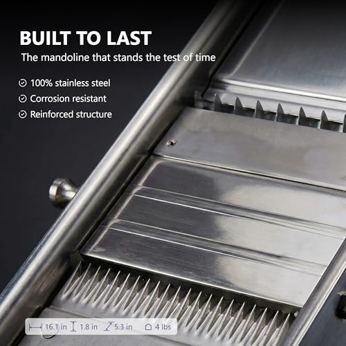 Bron Coucke Professional Stainless Steel Mandoline with Carriage (L)