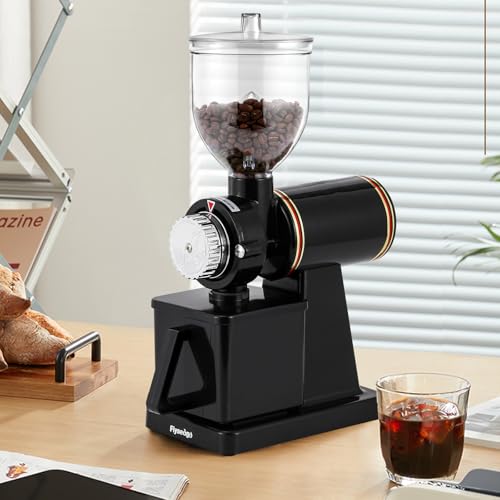 Burr Coffee Grinder Electric Espresso Grinder Commercial & Homeuse Silent Small Coffee Bean Grinder with Hopper Adjustable Grind