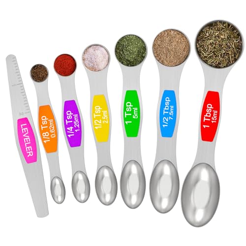 Stainless Steel Magnetic Measuring Spoons with Strong Magnets