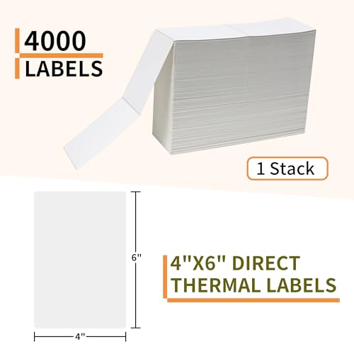 L Liked Thermal Shipping Labels 4”x 6”in Fanfold