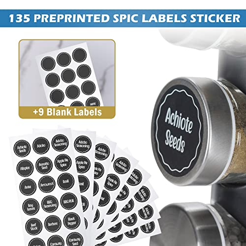 Black Countertop Revolving Spice Rack