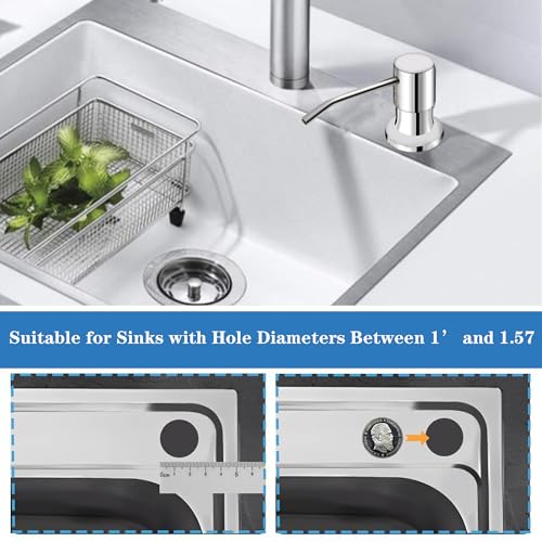Touchless Automatic Soap Dispenser for Kitchen Bathroom Sink Built in Brushed Nickel Liquid Commercial Electric Soap Dispenser with Bottle and Pump
