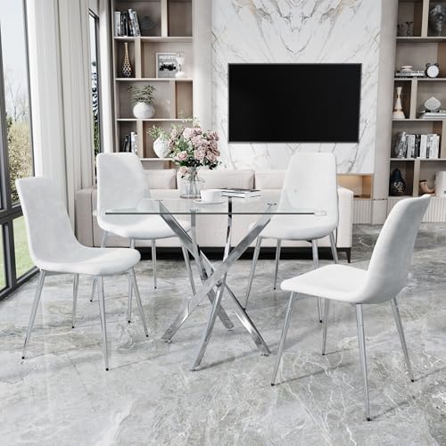 Glass Dining Table Set 666