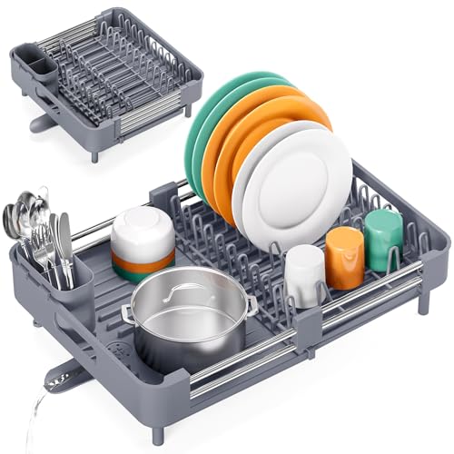 Expandable Dish Drying Rack for Kitchen Counter