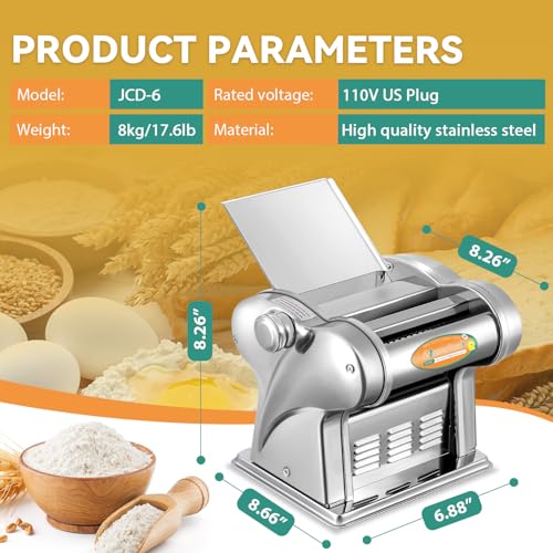 Electric Pasta Maker (1.5mm round noodle+4mm flat noodle)