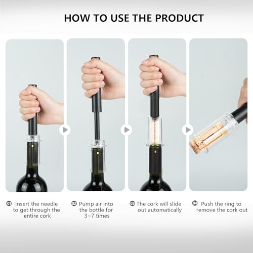 Wine Air Pressure Pump Bottle Opener Set