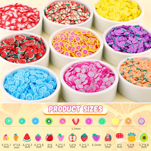 24 Grid Polymer Clay Cute Slime Add Ins for Nail Art Decoration