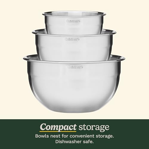 Mixing Bowl Set (Stainless Steel / 3-Piece Nesting Bowl Set)