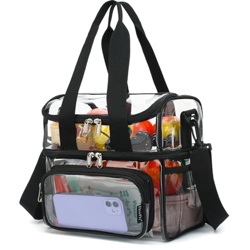 Double Layer Cooler Insulated Lunch Bag Adult Lunch Box Large Tote Bag for Men