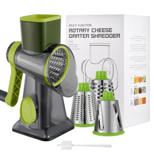 Cheese Grater Hand Crank Rotary Cheese Grater with Handle