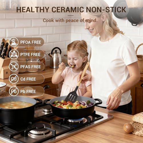 4.5 Qt Non Stick Stock Pot with Lid
