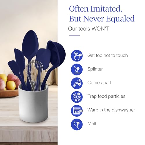 10 Piece Silicone Ultimate Kitchen Utensils Set (Navy / 10 - Piece Set)