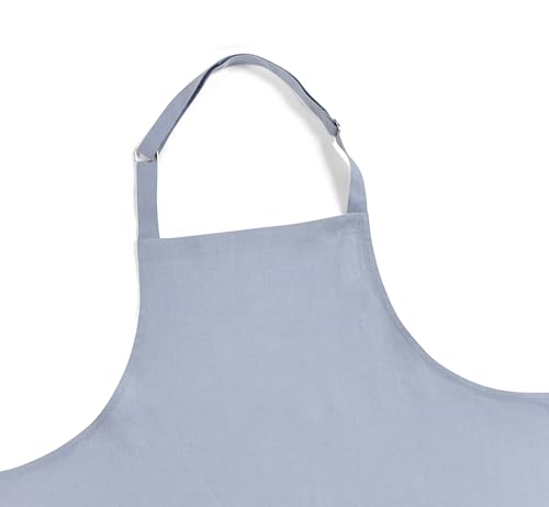 100% Pure Linen Full Midi Bib Apron for Women & Men