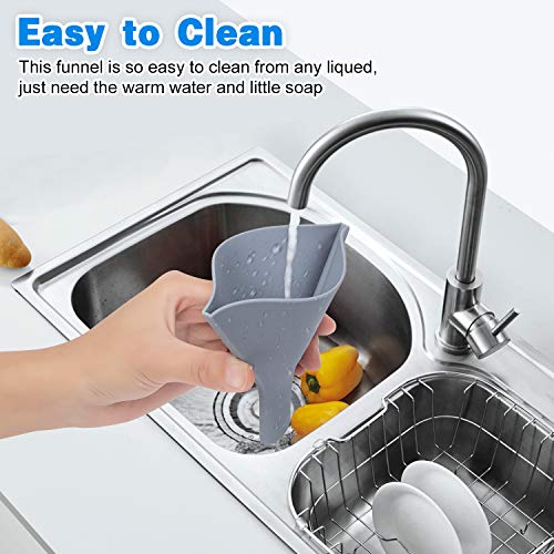 Collapsible Silicone Funnel for Filling Bottles