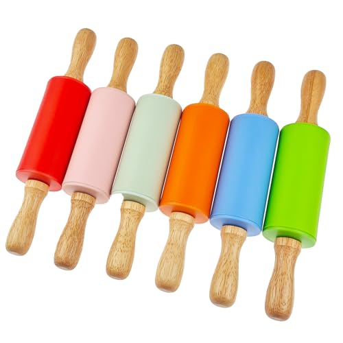 6 Pack Small Rolling Pin for Kids