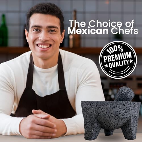 The Original Molcajete Mexicano Bowl Handmade of Authentic Lava Rock