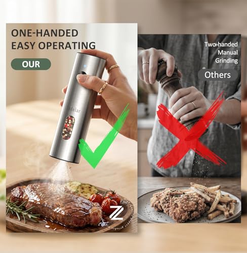 Rechargeable Electric Salt and Pepper Grinder Set
