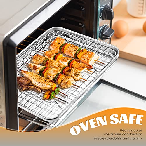 Stainless Steel Grid Baking Racks Set of 2