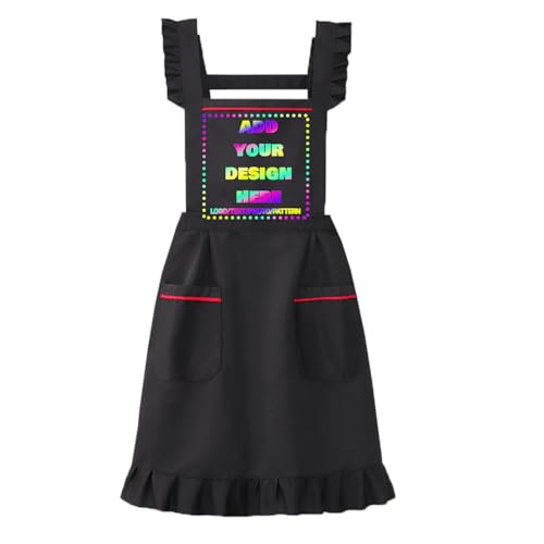 Personalized Custom Aprons Custom Adjustable Kitchen Cooking Aprons Hair Stylist Cafe Work Aprons For Men And Women