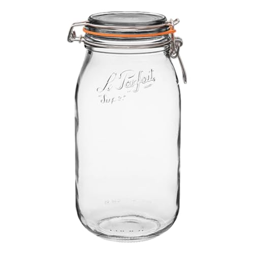 Super Jars Wide Mouth French Glass Preserving Jars with Rounded Bodies