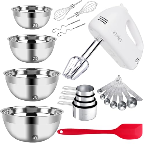 5 Speed Electric Hand Mixer (Red)