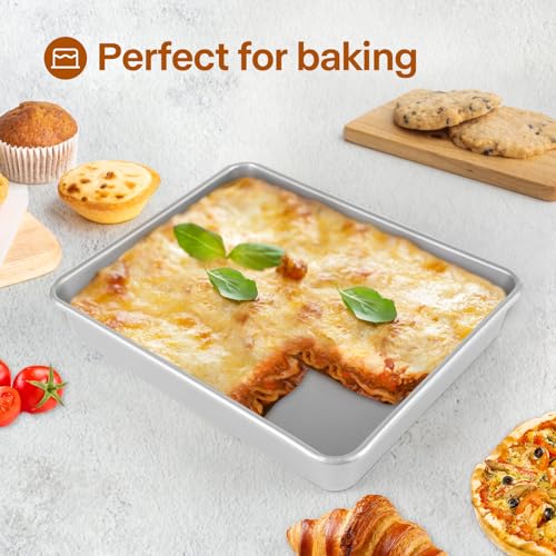 Rectangle Cake Pan Heavy Duty Deep Pan for Oven