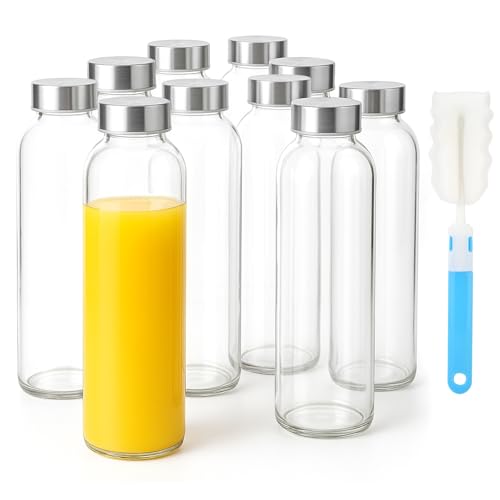 18 oz Glass Water Bottles With Lids