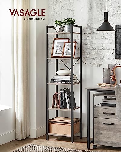 Bookshelf Bookcase with Steel Frame