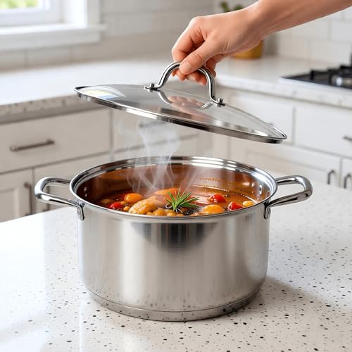 10 Quart Stainless Steel Soup Pot with Lid