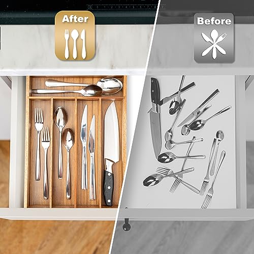 Bamboo Silverware Holder