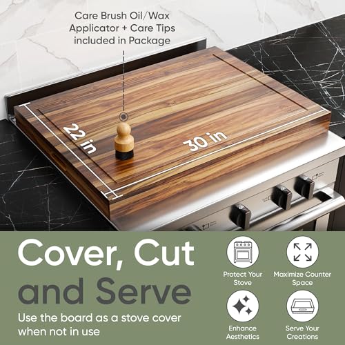 Noodle Board Stove Cover Cutting Board with Handle