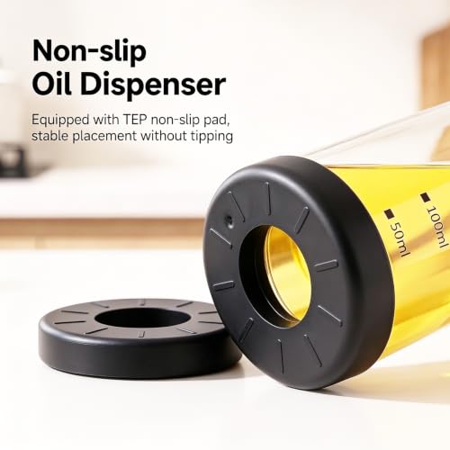 Glass Olive Oil Dispenser Bottle with Auto